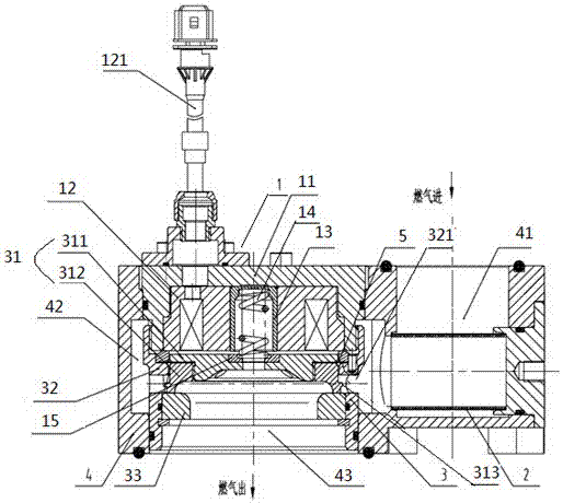 Electric control gas injection valve for engine