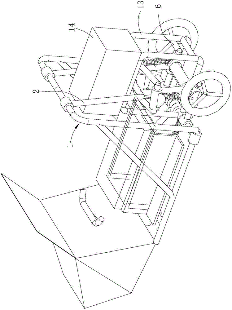 Stretchable trolley frame device and stretchable trolley