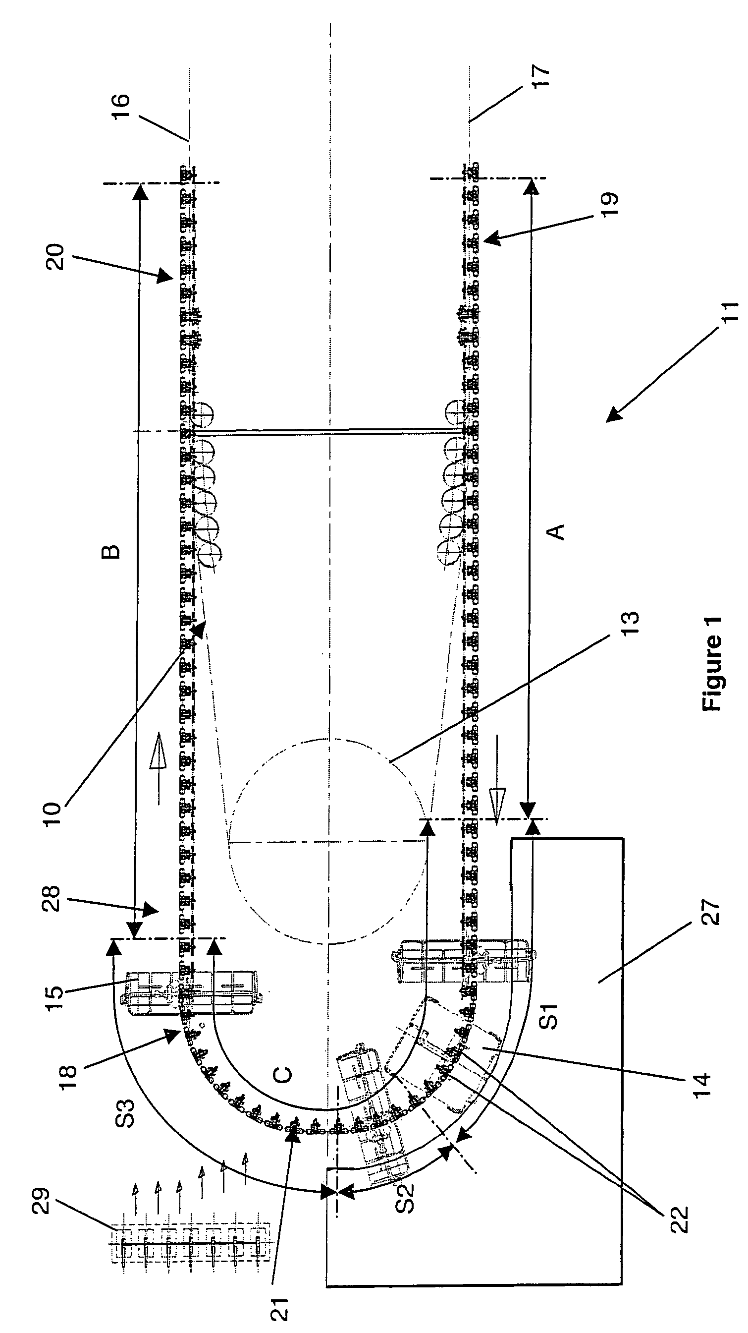 Transport installation with aerial rope conveying chairs and gondola cars