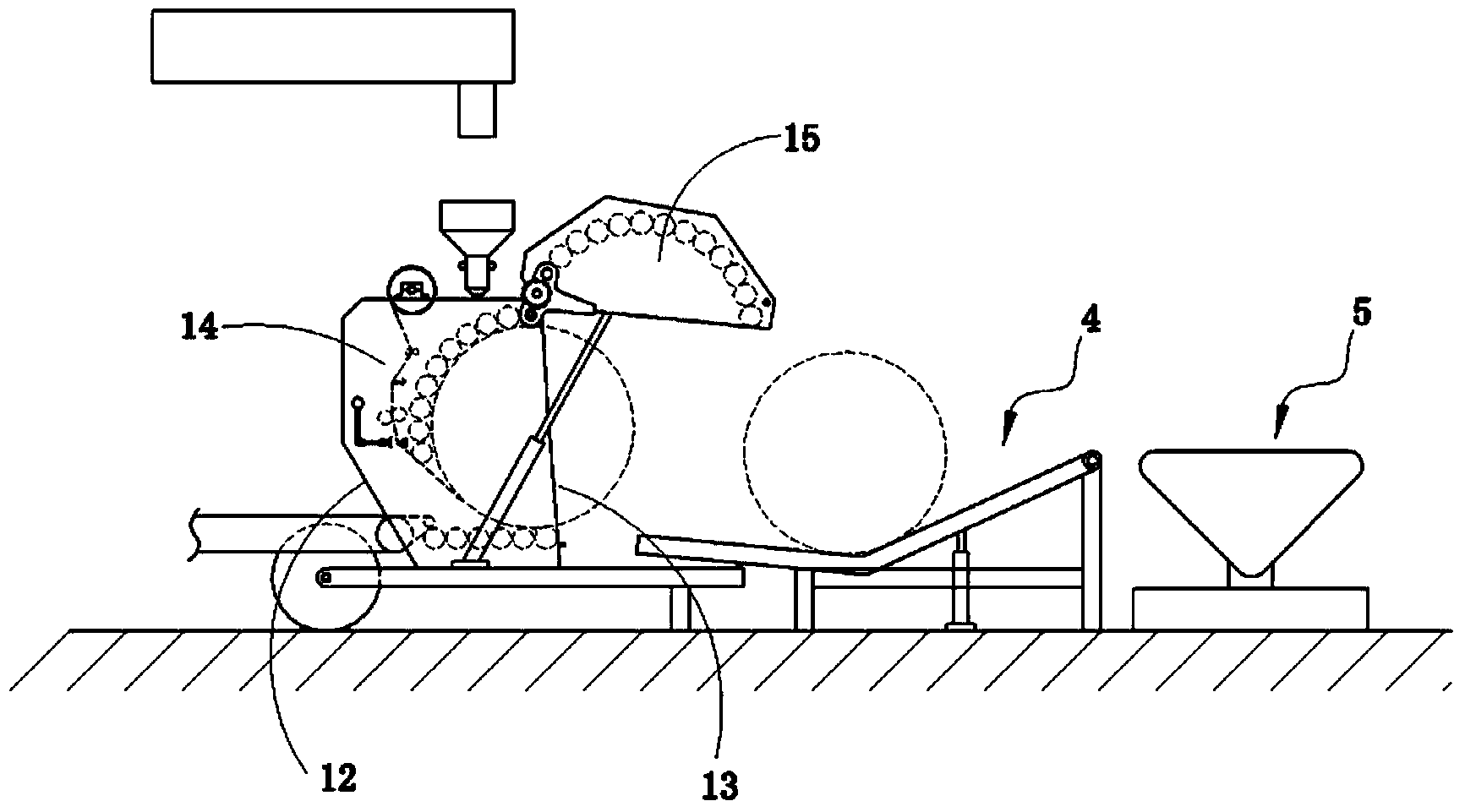 Full-automatic round-bundle silage bundling unit