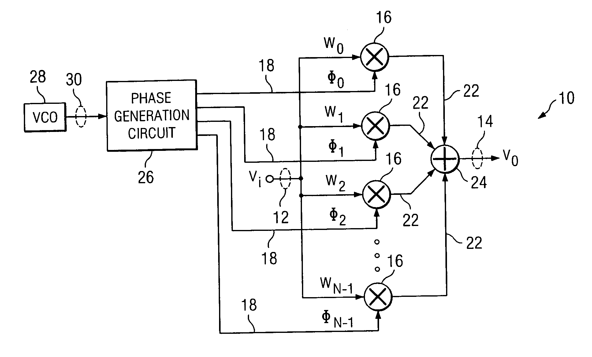 System and method for frequency translation with harmonic suppression using mixer stages