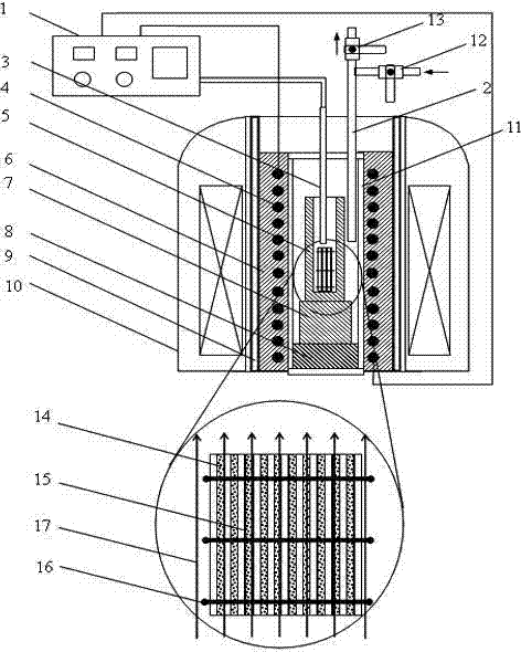 Method and device for preparing high-silicon silicon steel sheet in static magnetic field with powder sintering method