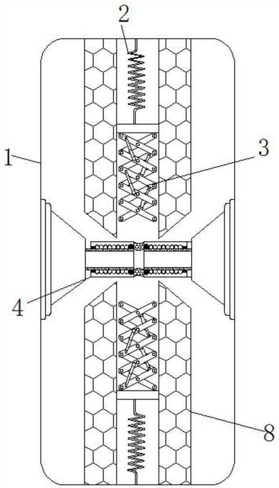 A device for making paint color paste by using spring vibration