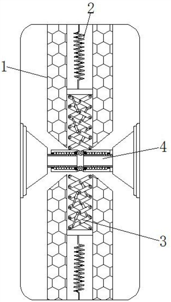 A device for making paint color paste by using spring vibration