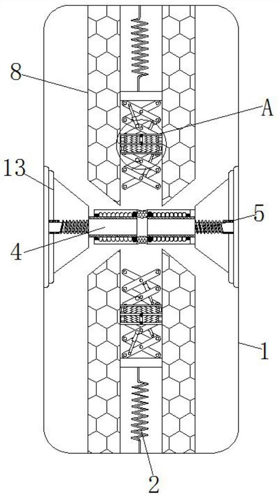 A device for making paint color paste by using spring vibration