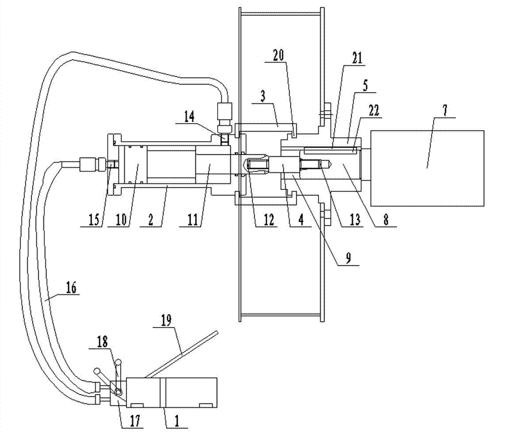 Impeller press-fitting and dismounting device