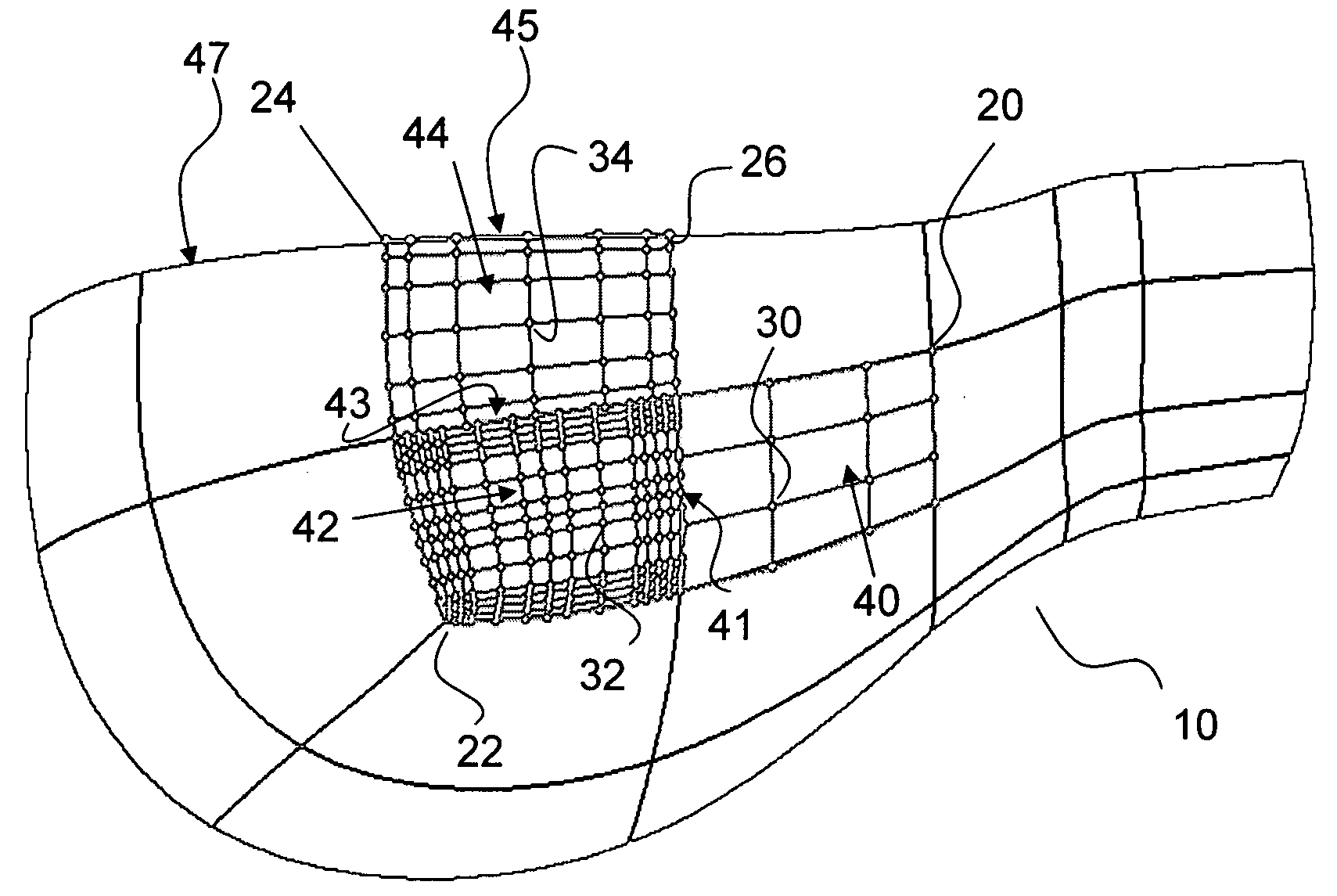 Process for creating a parametric surface having a required geometrical continuity