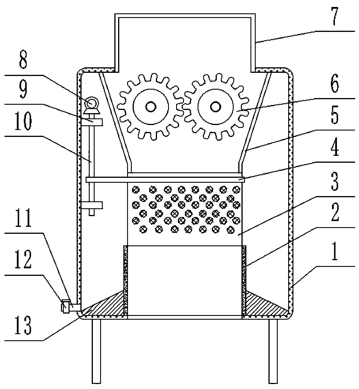 Environment-friendly solid-liquid separation device for kitchen waste