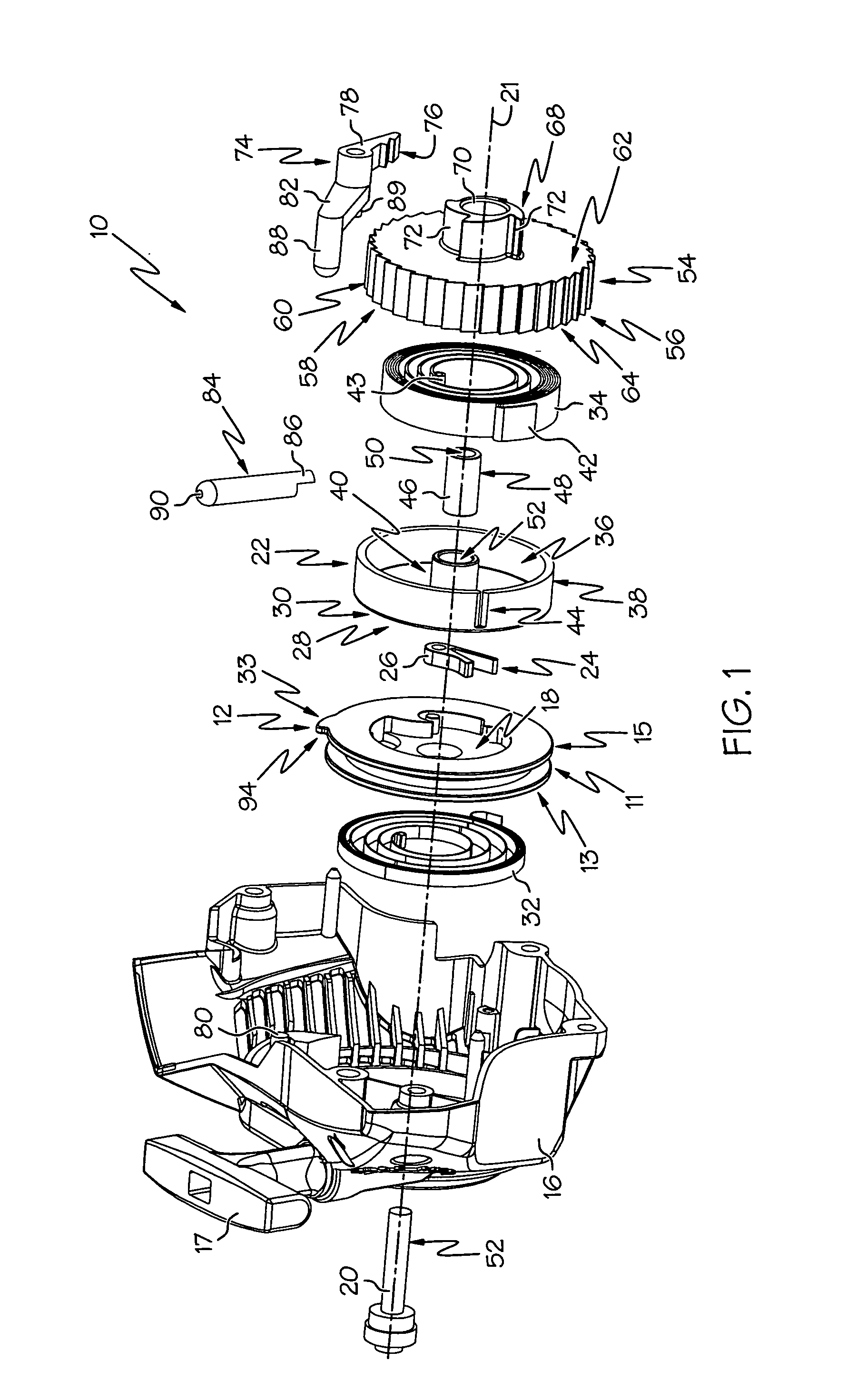 Energy storing starting device