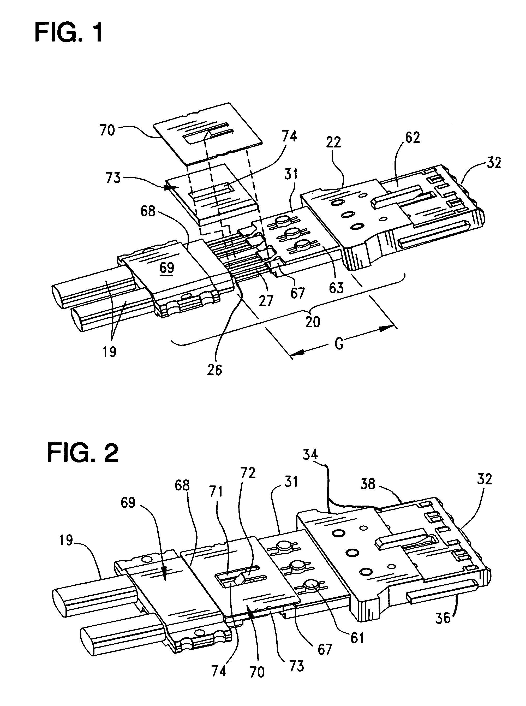 Cable connector with shielded termination area