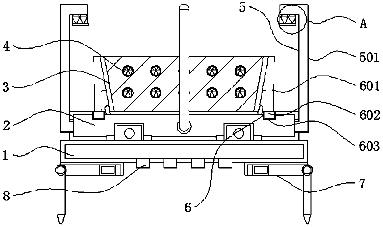 Degradable positioning underground tray for garden planting