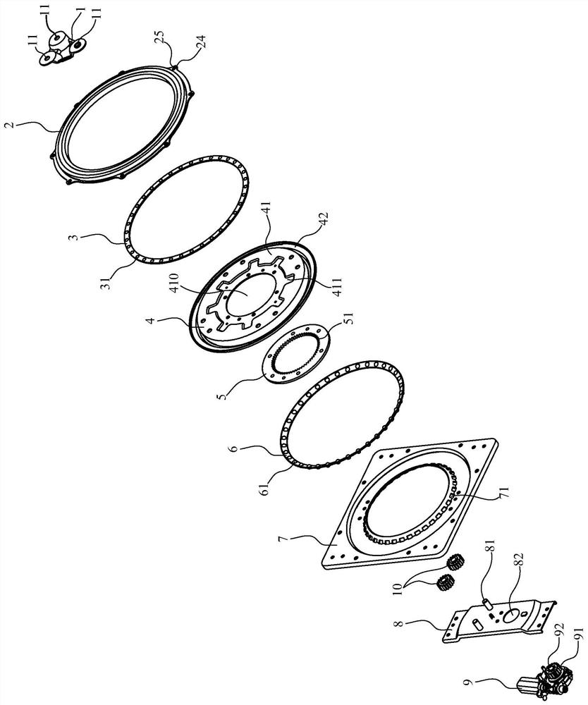 Manual and electric integrated rotating disc for automobile seat and rotating method of manual and electric integrated rotating disc