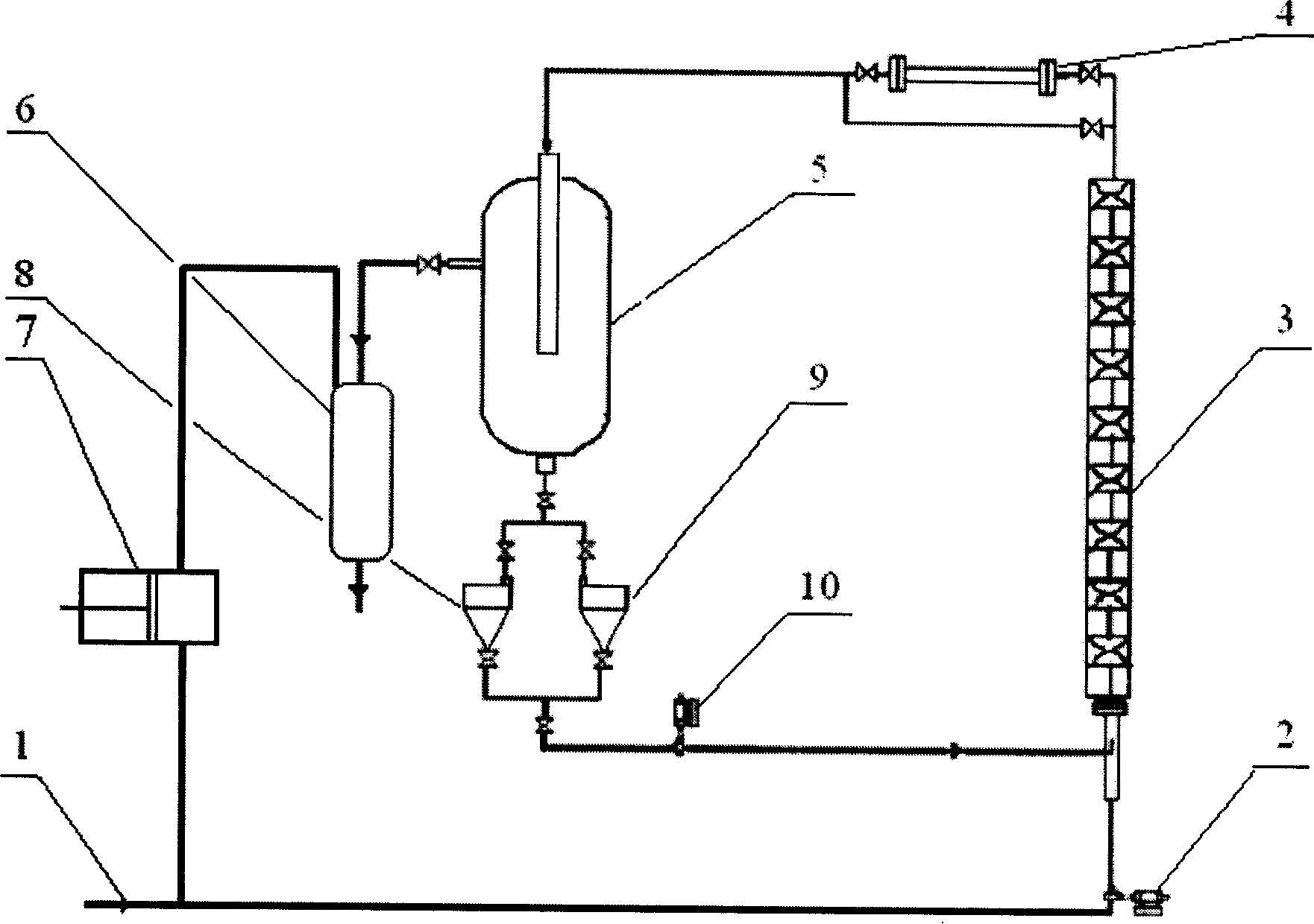 Method for on-line producing alkymer from regenerative ionic liquid catalyst