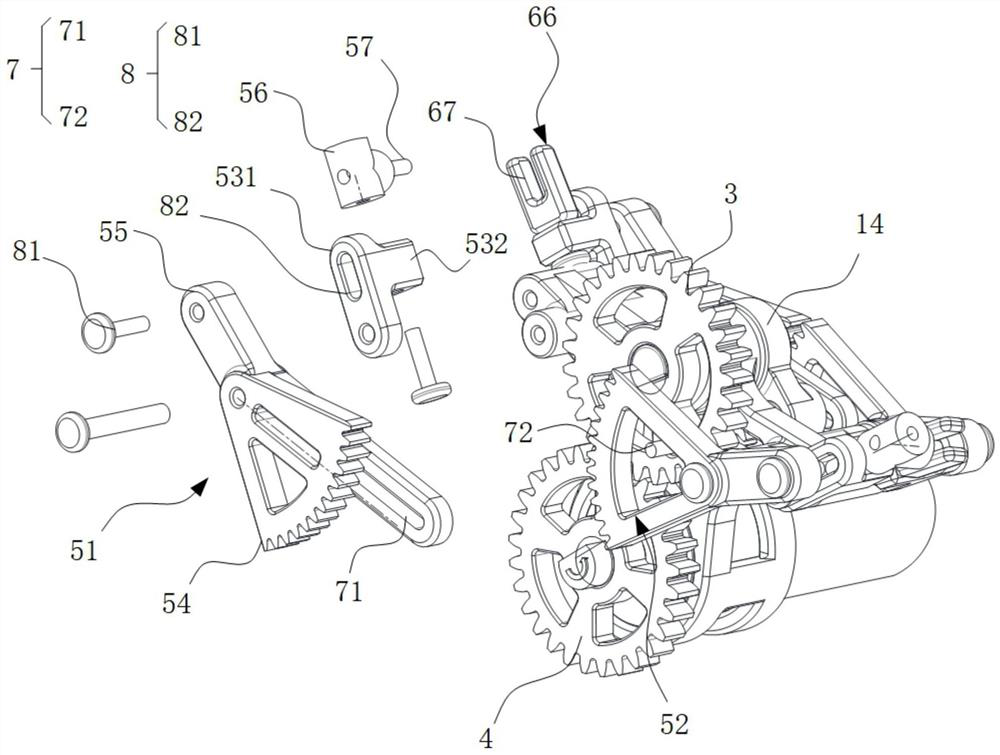 Bionic flapping wing actuating mechanism capable of realizing flapping and torsion composite motion