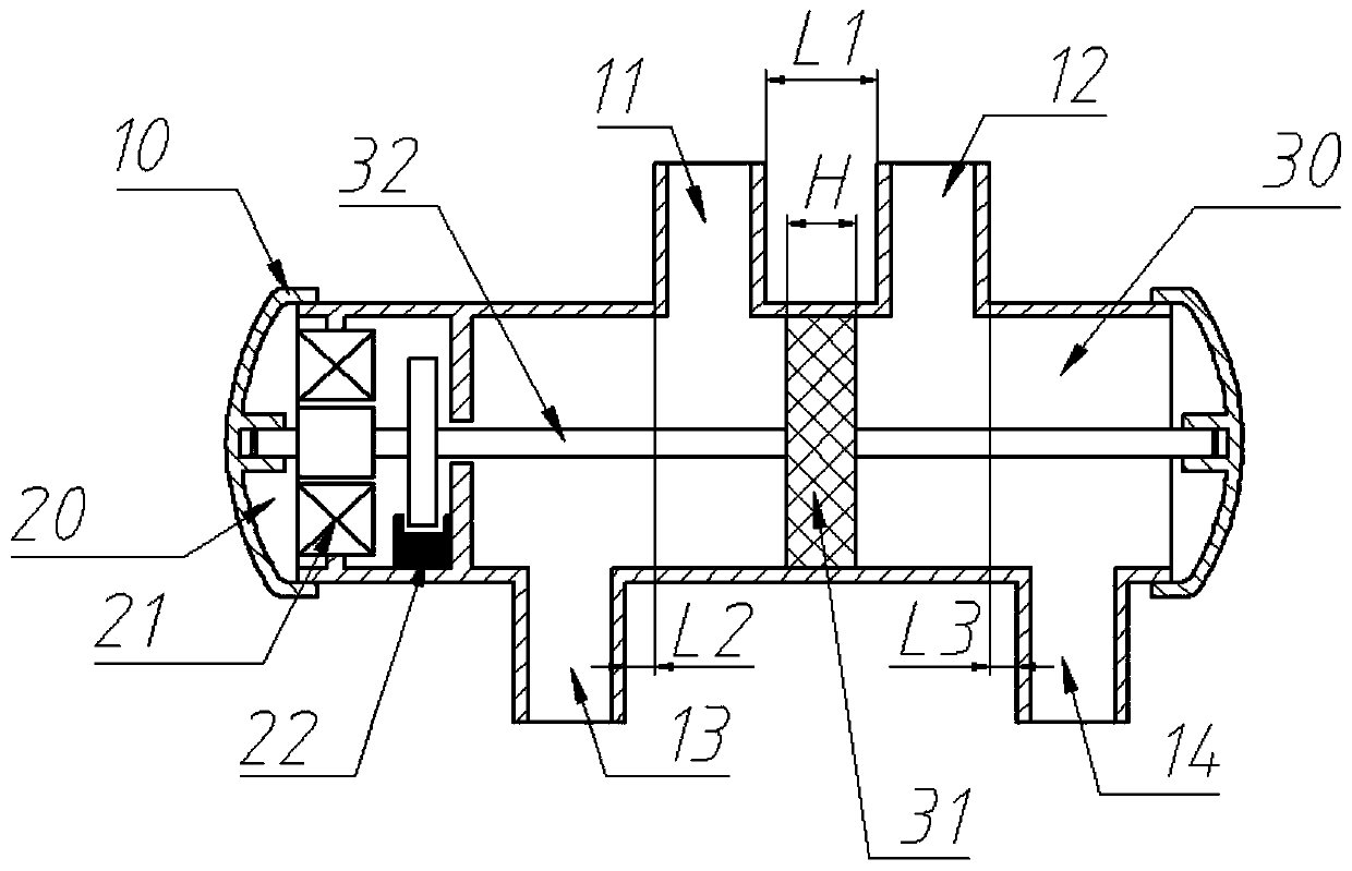 Conversion valve capable of achieving switching between cross and tee