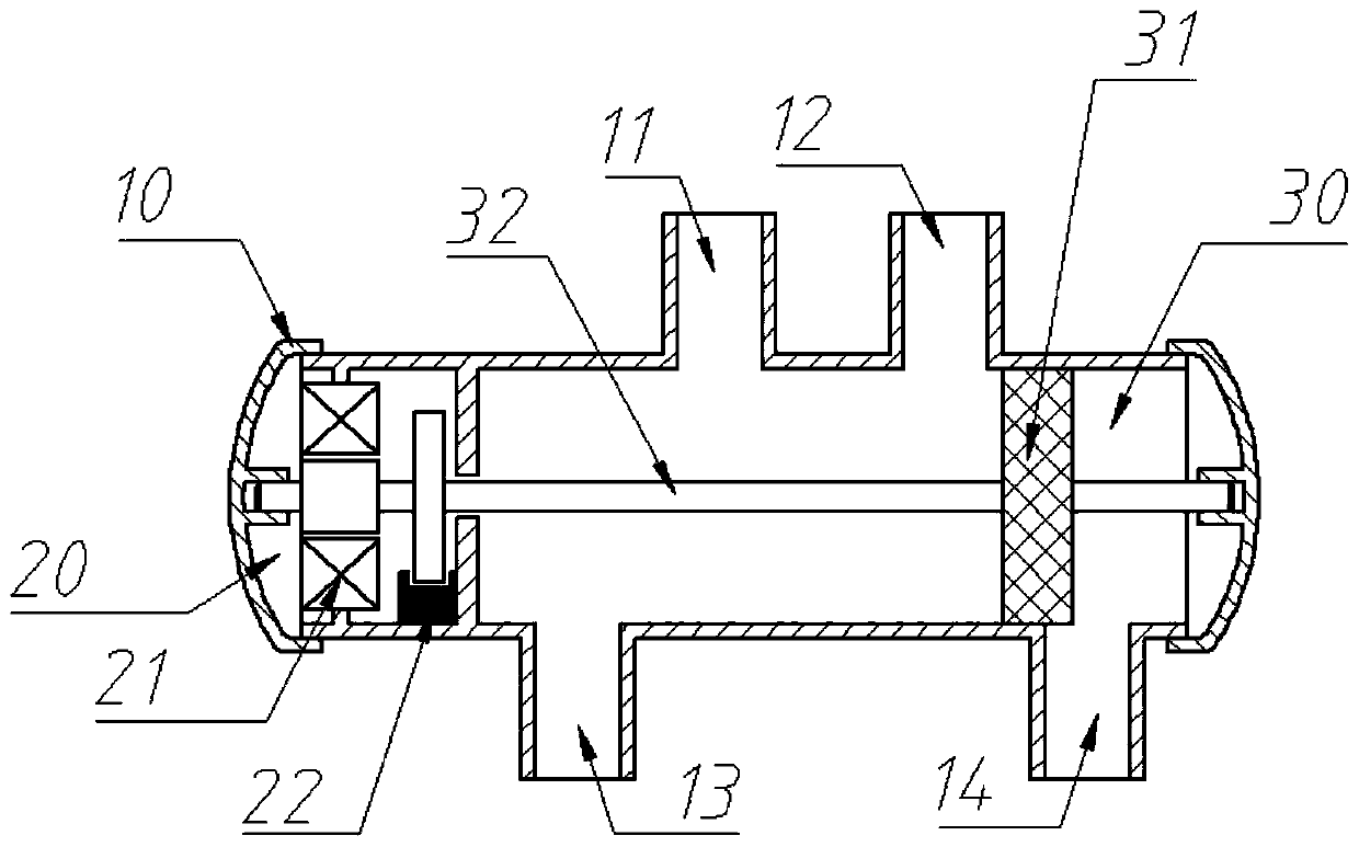 Conversion valve capable of achieving switching between cross and tee