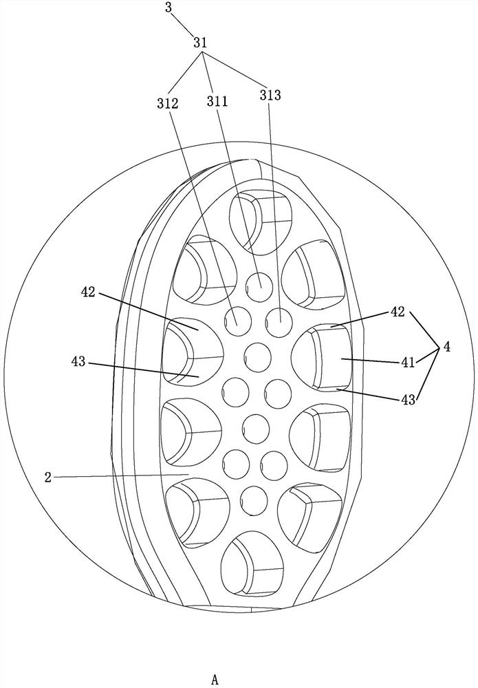 Electric toothbrush head and manufacturing method thereof