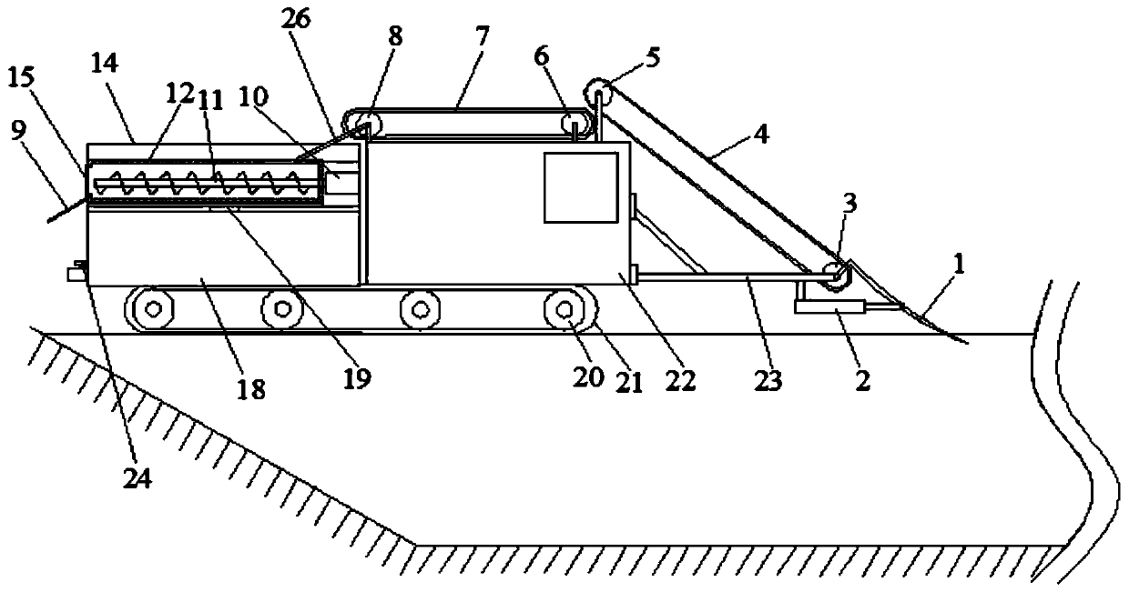 Coal mine underground sump dredging device