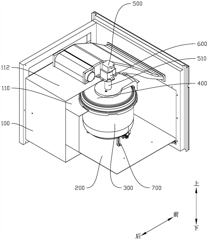 Cooker cover device of embedded electric pressure cooker