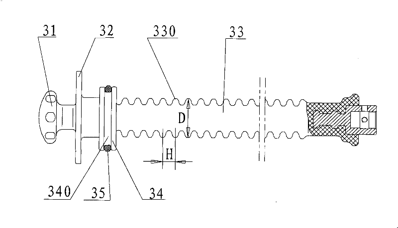 Handle of oil-immersed fuse used for American-type box substation