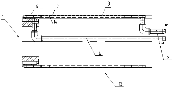 Cooling jacket for double-wall corrugated pipe