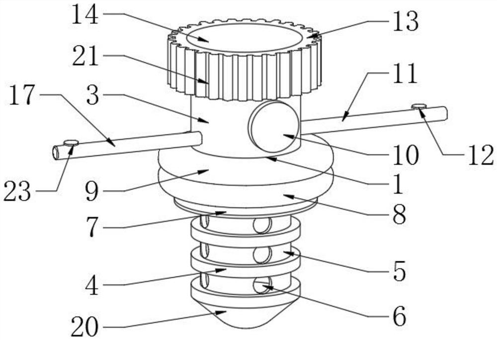 Anti-slip pollution-free decompression tube structure for intestinal surgery