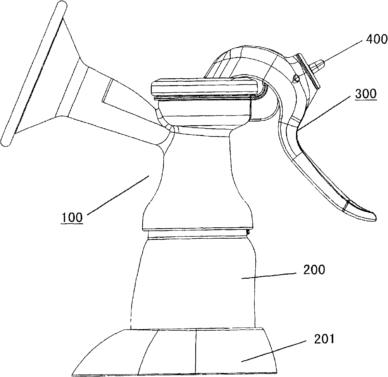 Manual breast pump