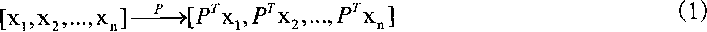 Linear characteristic extracting method used for k nearest neighbour classification