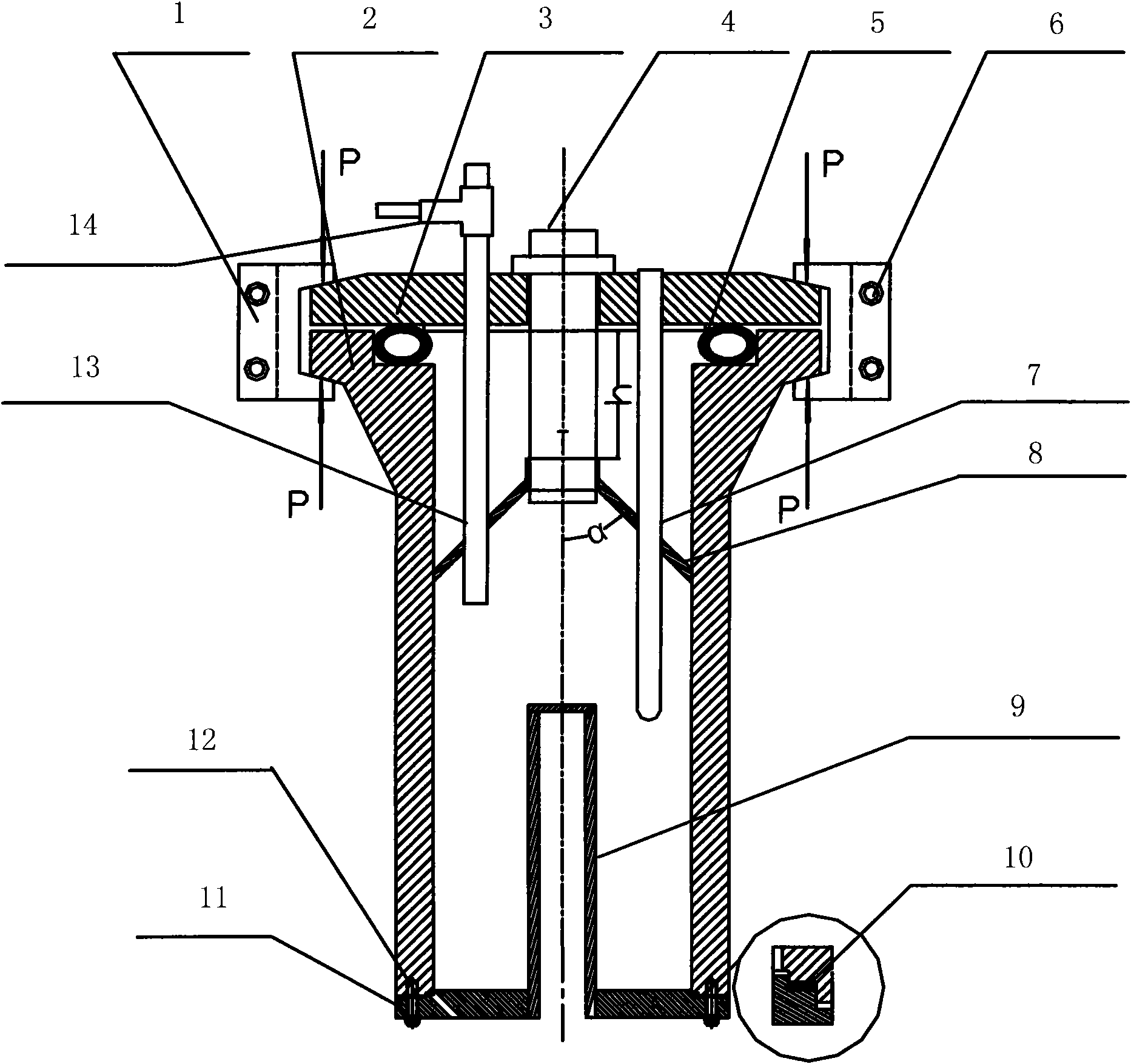 Intermittent vacuum pyrolysis reactor with built-in heat conducting pipe