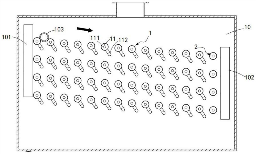 A paper tube drying intermittent swing conveying mechanism