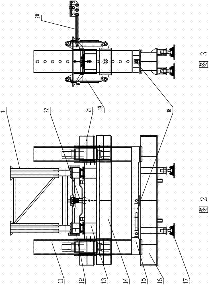 Section-assembling bridge girder erection machine suitable for erecting bridges with minimum curve radii