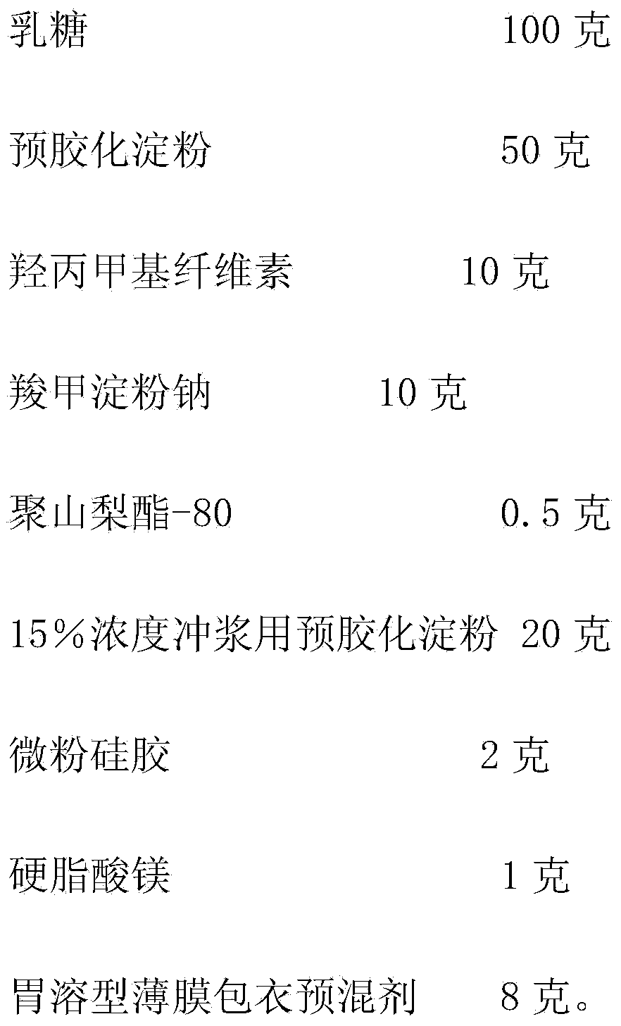 Piroxicam tablets and preparation process thereof