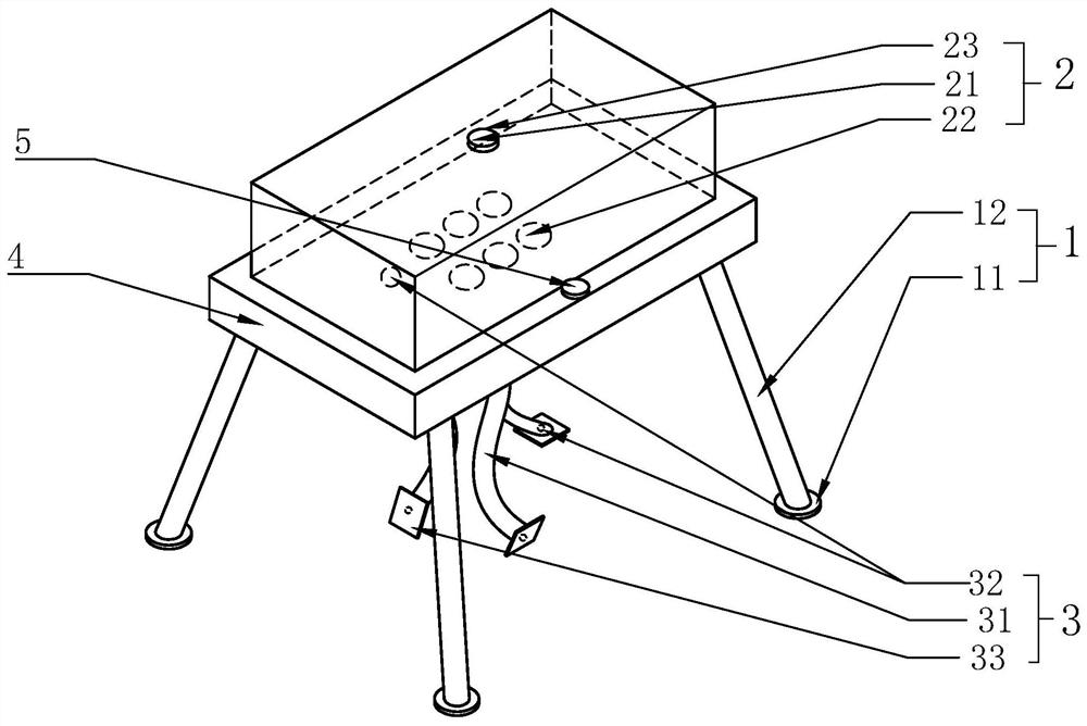 Soil test soil body layered settlement measuring device and measuring method