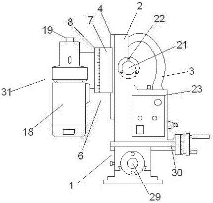 Handheld side tie rod positioning and rotating universal milling machine