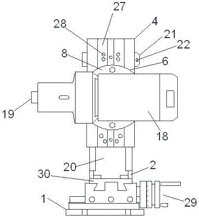 Handheld side tie rod positioning and rotating universal milling machine