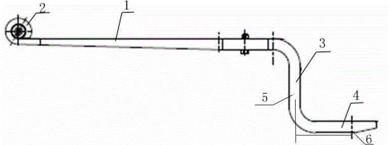 Automobile plate spring guide arm