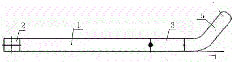 Automobile plate spring guide arm