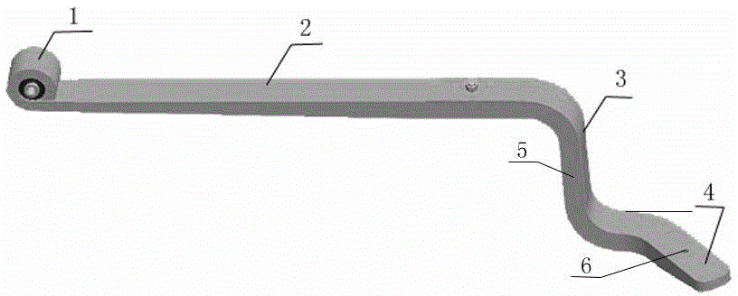 Automobile plate spring guide arm