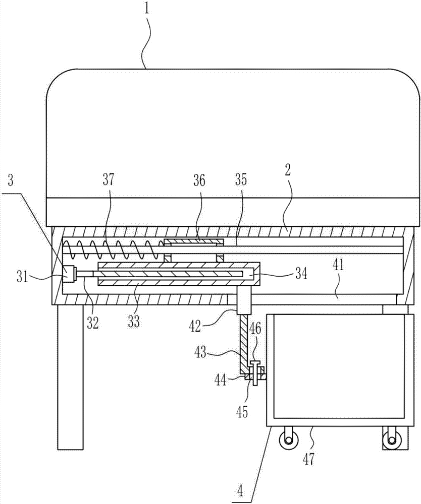 Intelligent sickbed capable of automatically hiding crib for department of gynaecology and obstetrics