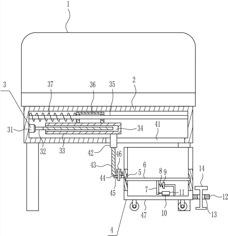 Intelligent sickbed capable of automatically hiding crib for department of gynaecology and obstetrics