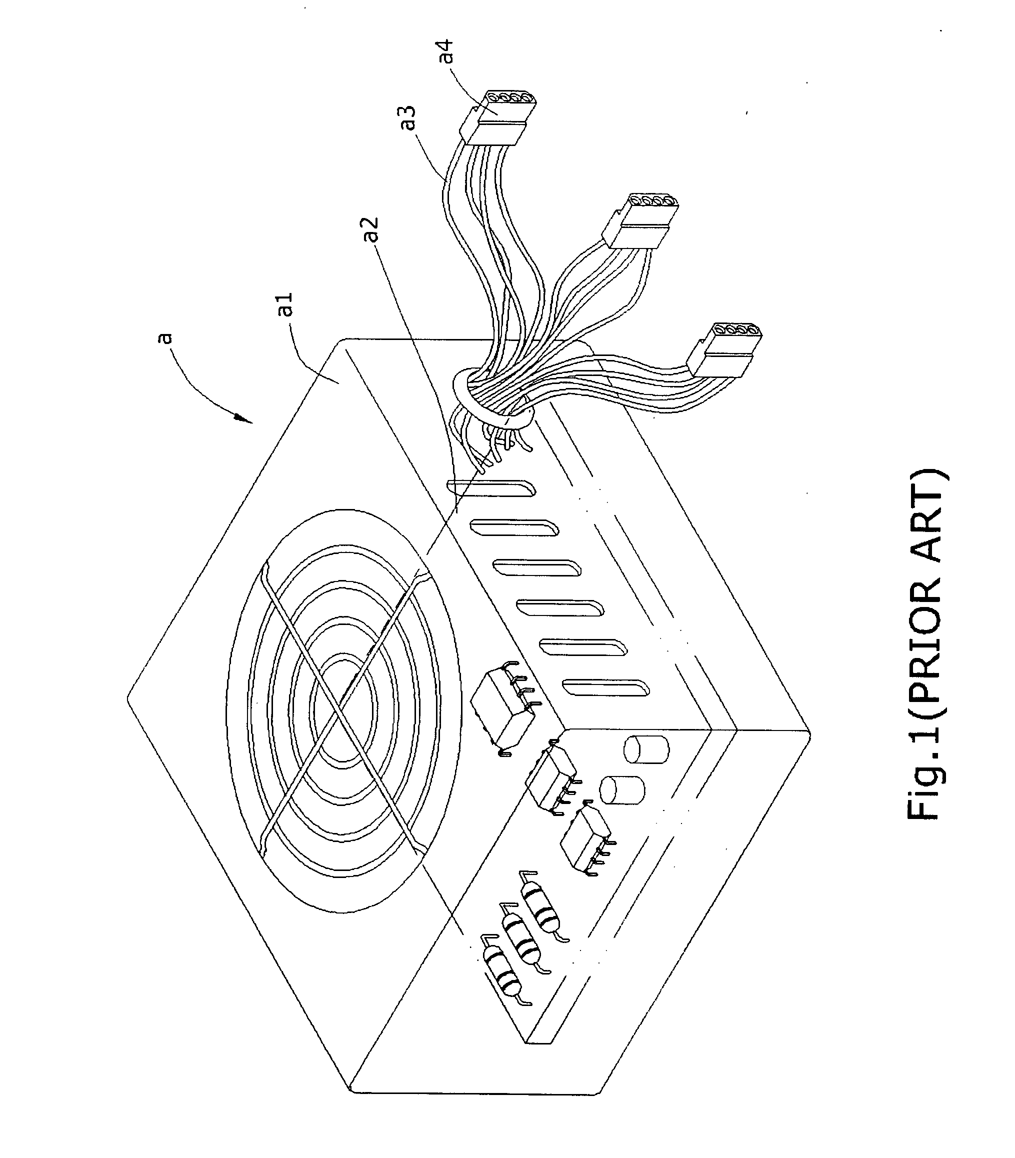 Wire structure of a power supply