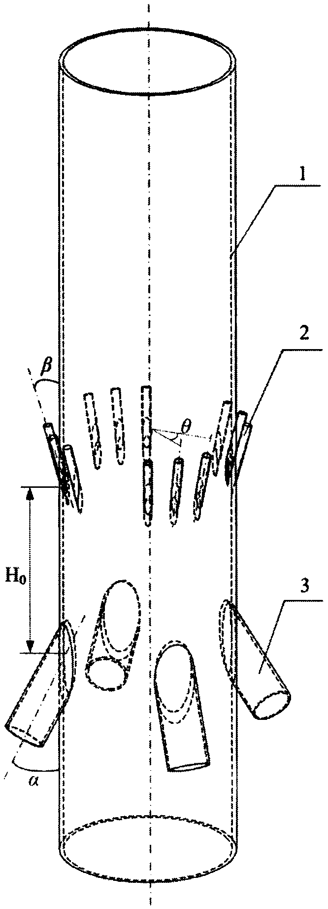 Novel flow aid technology promoting mixing of raw oil and catalyst in catalytic cracking riser feeding area