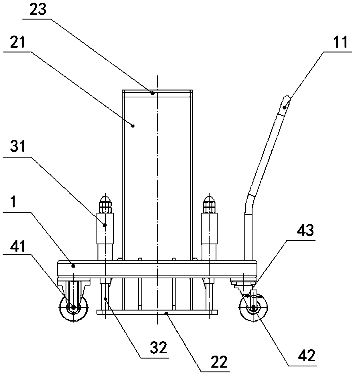 Movable vehicle body supporting body suitable for different vehicle types of rail transit and unwheeling method