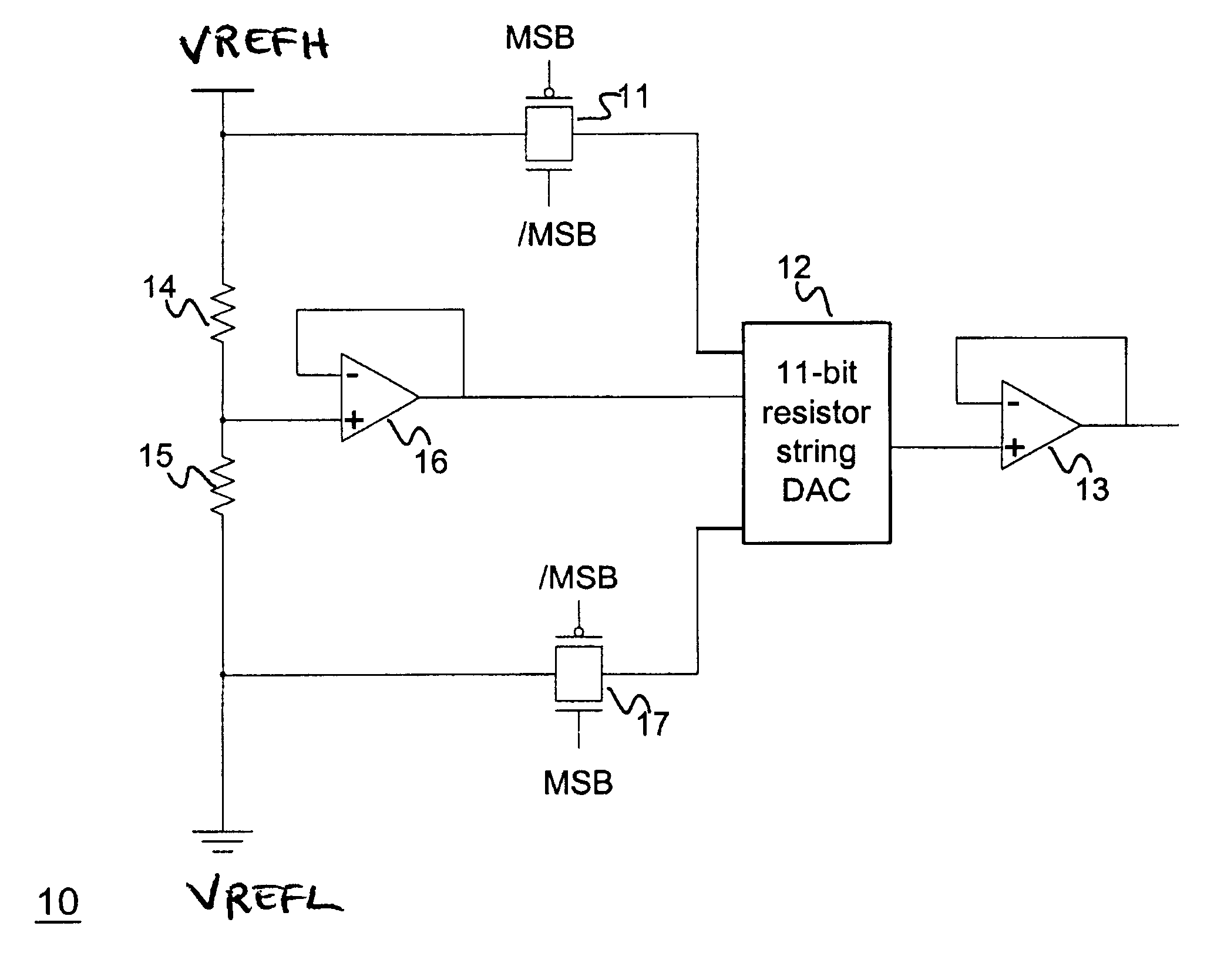 Apparatus and method for a digital to analog converter architecture