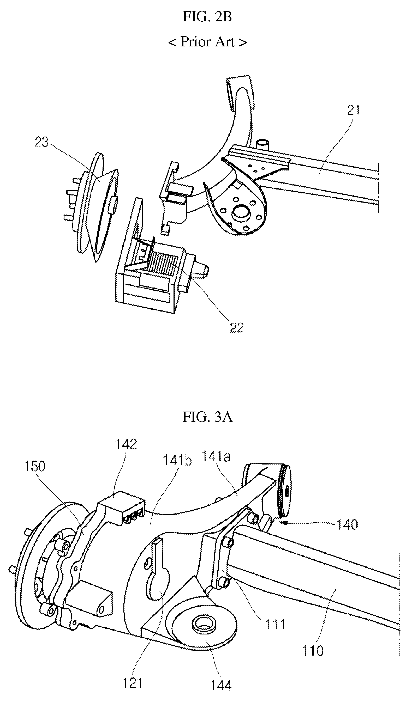 Rear suspension mounting structure for electric vehicle