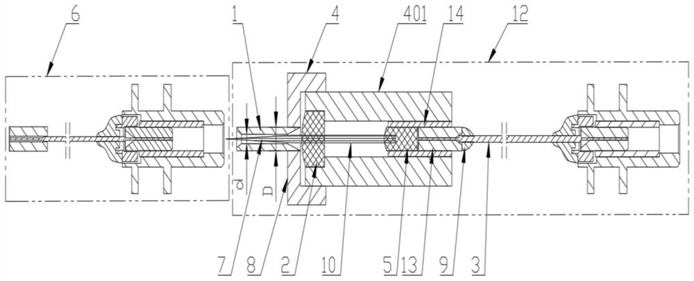 Long-focal-length non-contact test jumper device