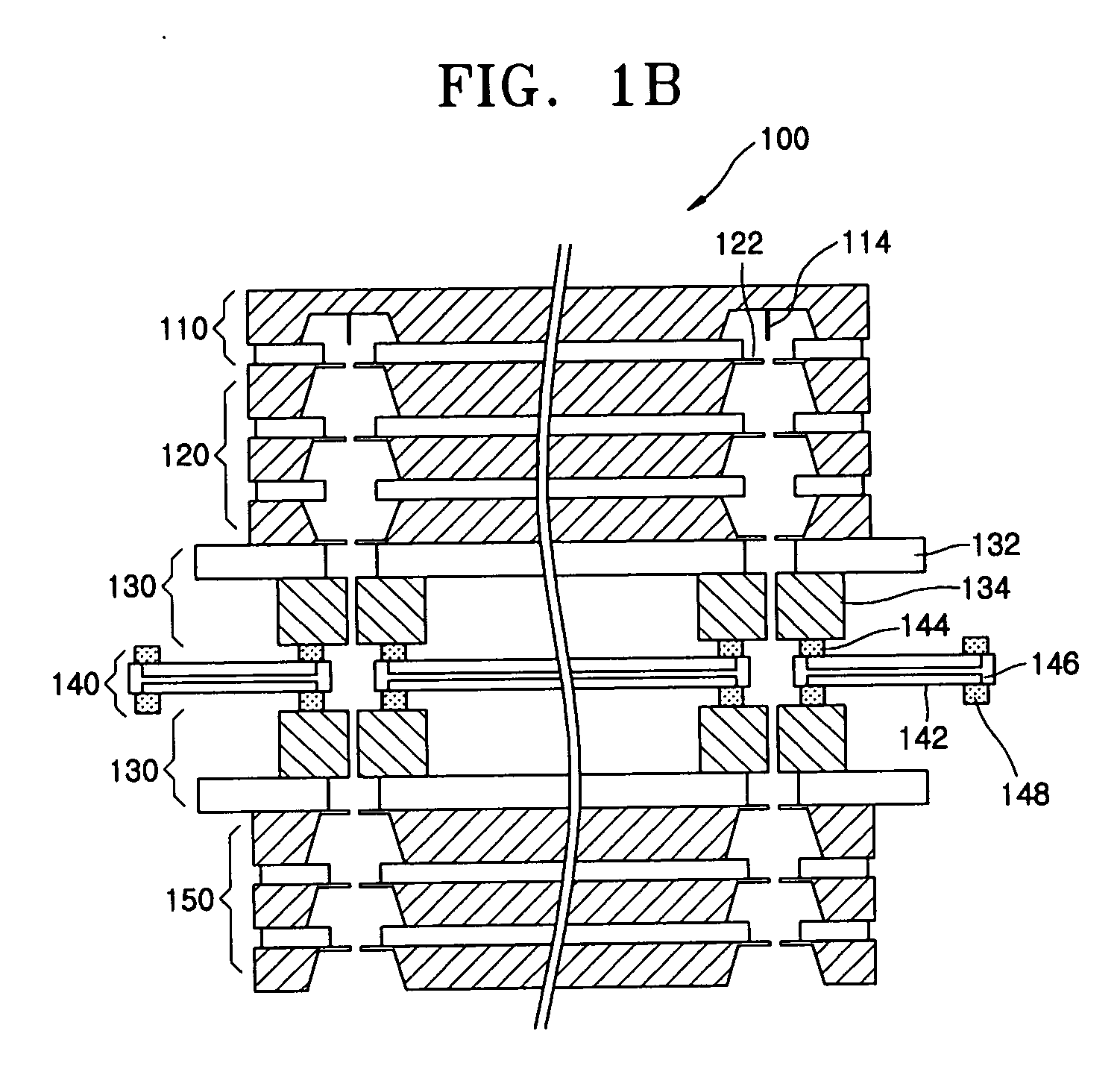 Wafer-scale microcolumn array using low temperature co-fired ceramic substrate