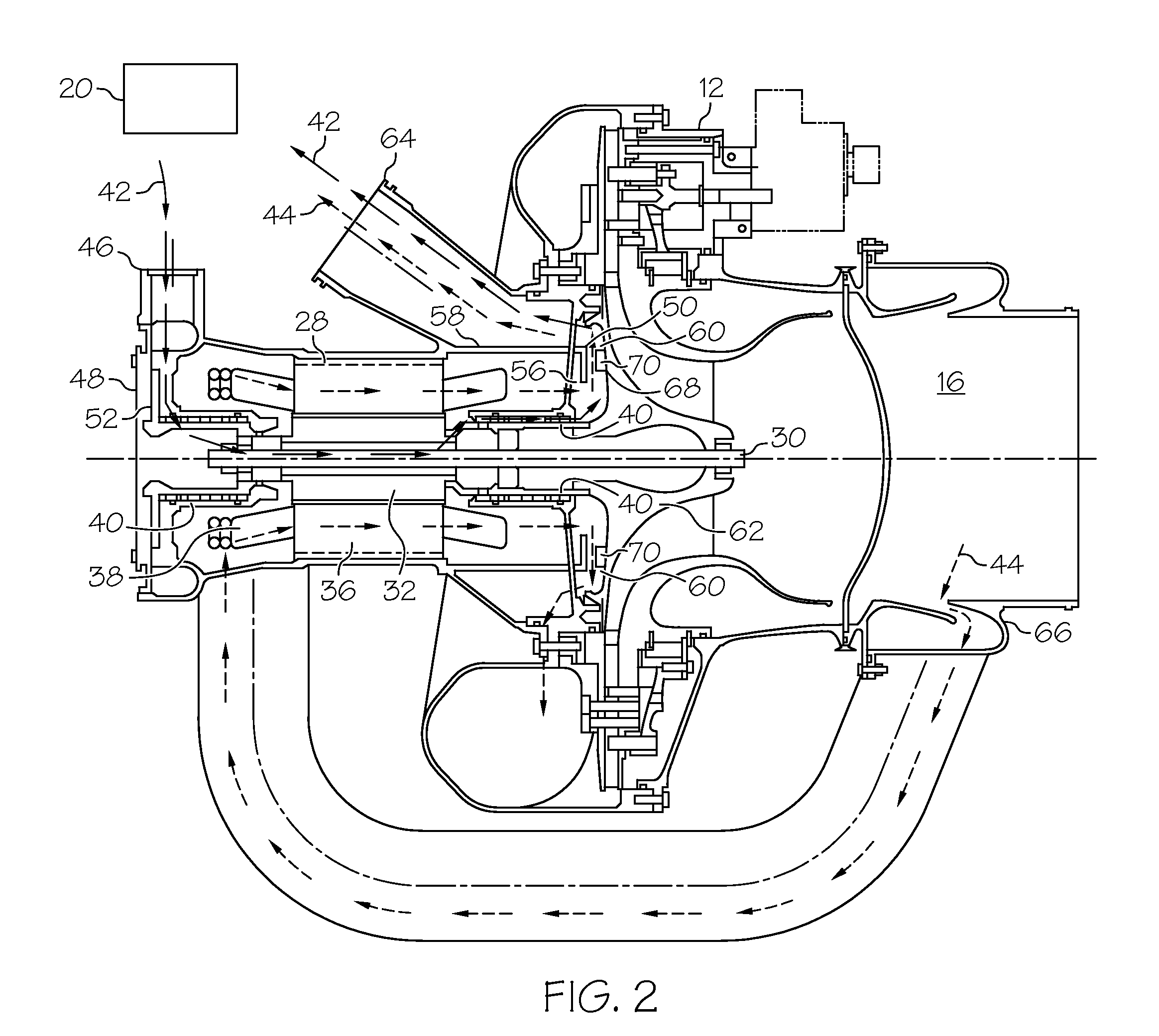 Cabin air compressor motor cooling