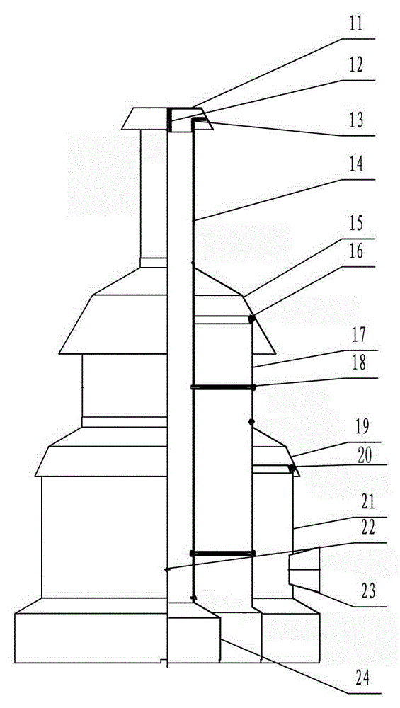 Large-caliber high vacuum oil diffusion pump