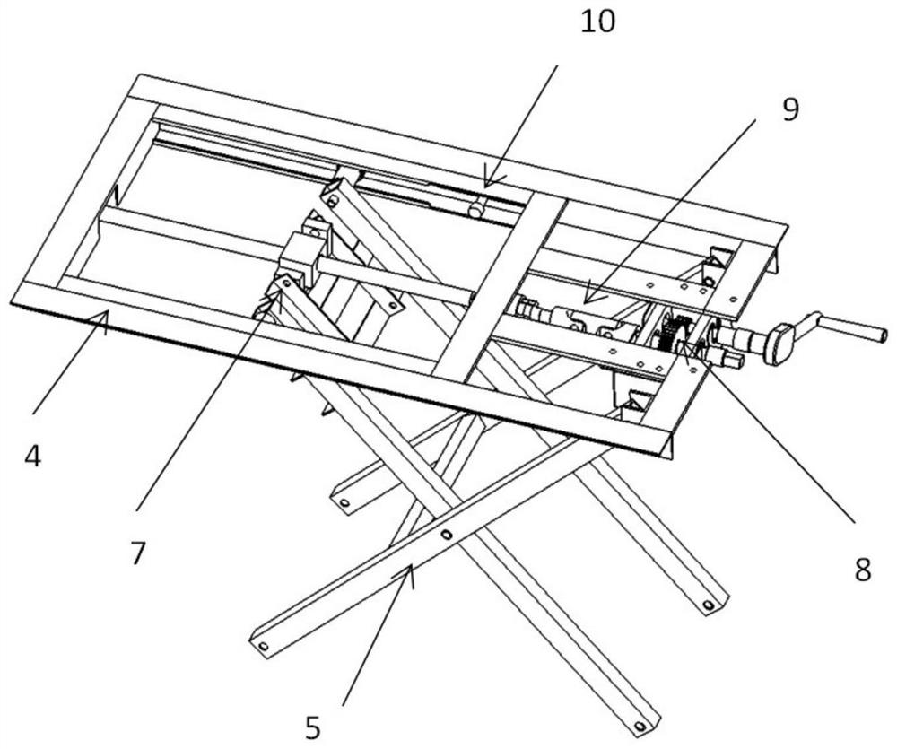 Manual lifting platform and assembling method thereof